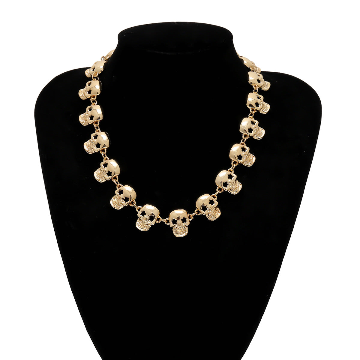 Skull geometric necklace