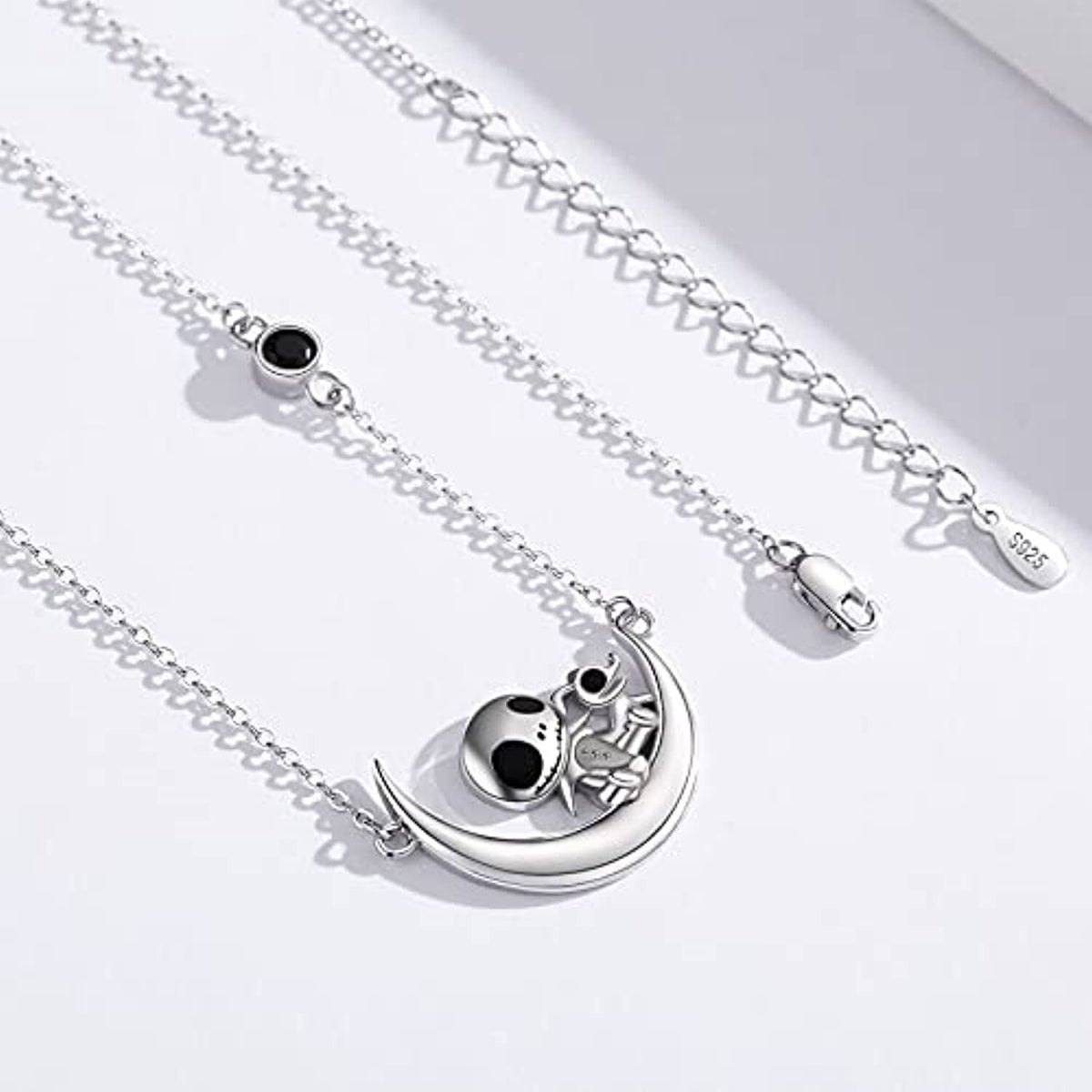 925 Sterling Silver Skull Jack Necklace