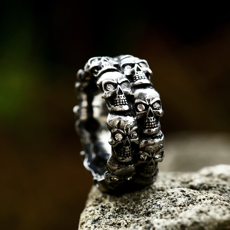 Skull Dom Titanium Steel Ring