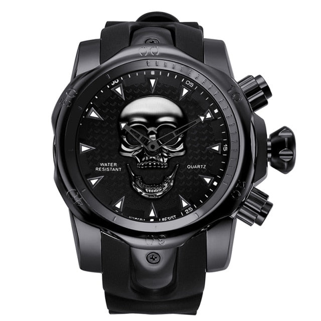 New 2022 Skull Watch Men Watches Fashion Water Resistant Quartz Wristwatches Sports Watch Male Relogios Masculinos Drop Shipping