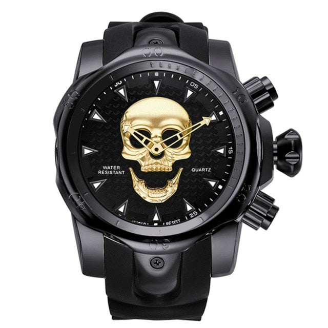 New 2022 Skull Watch Men Watches Fashion Water Resistant Quartz Wristwatches Sports Watch Male Relogios Masculinos Drop Shipping