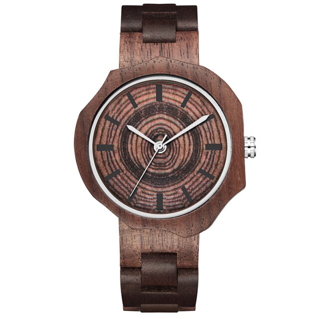 Punk Skull Quartz Movement Men Wristwatch Wooden Strap Dial with Animal Print Business Fashion Watch Gift High Quality 2021 New