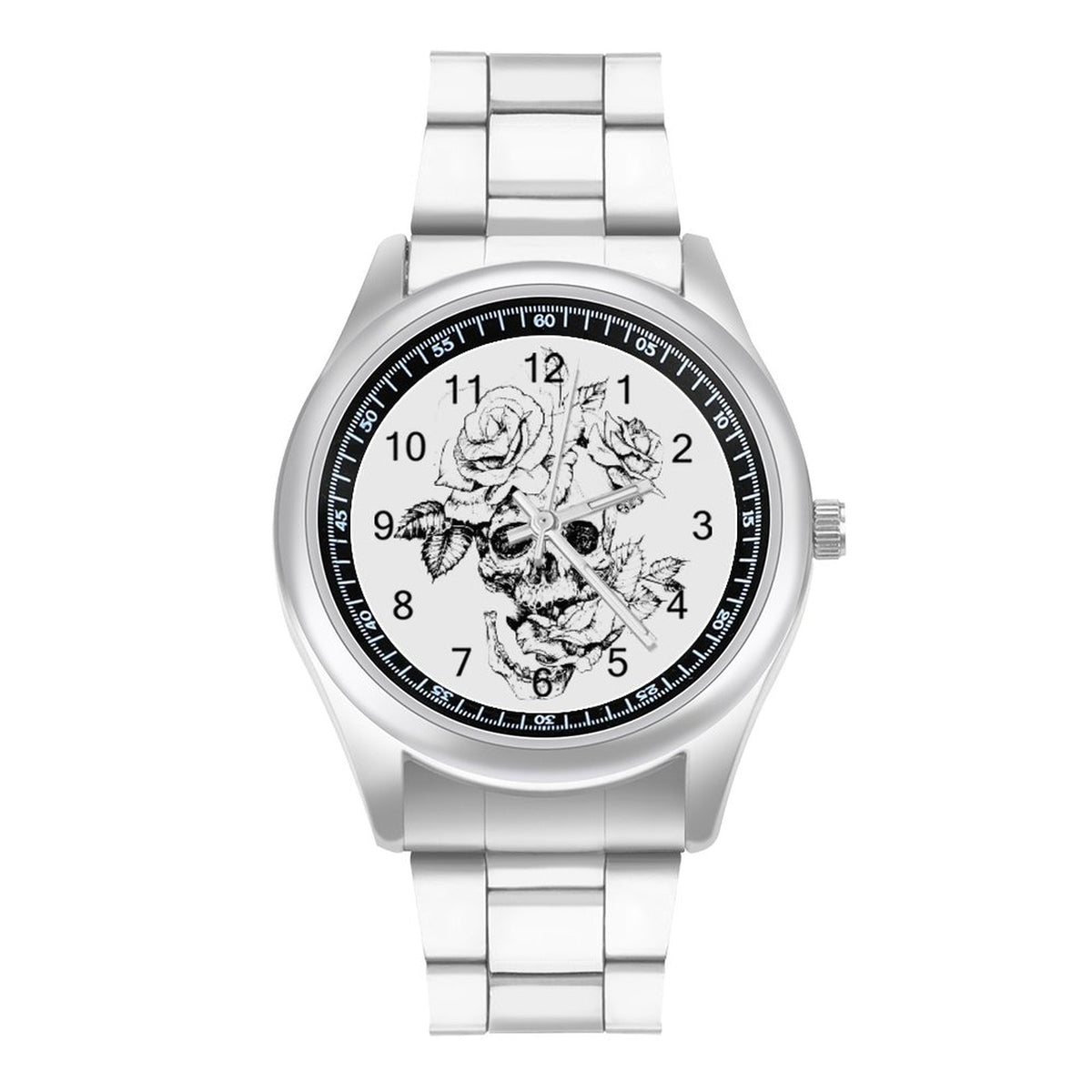 Skull Quartz Watch Good Quality Modern Wrist Watch Stainless Men Fishing Photo Wristwatch