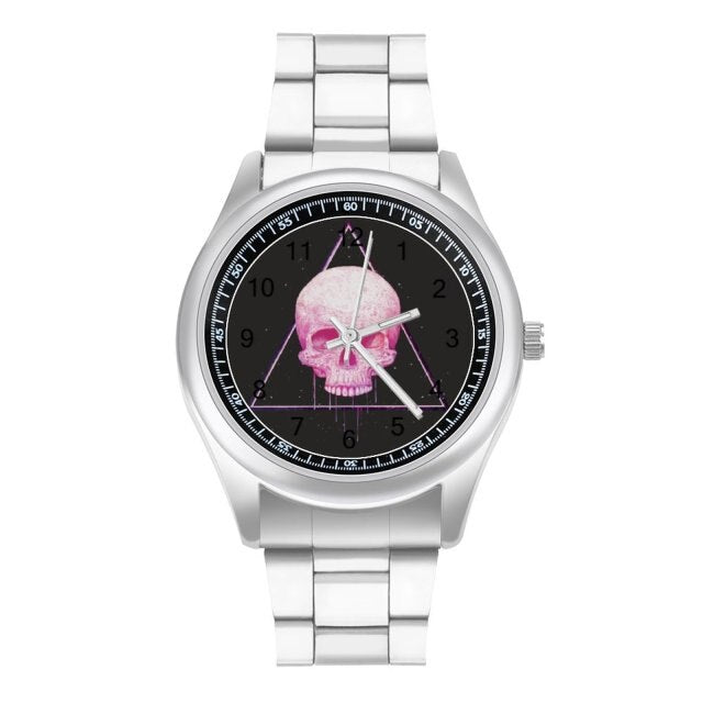 Skull Quartz Watch Good Quality Modern Wrist Watch Stainless Men Fishing Photo Wristwatch