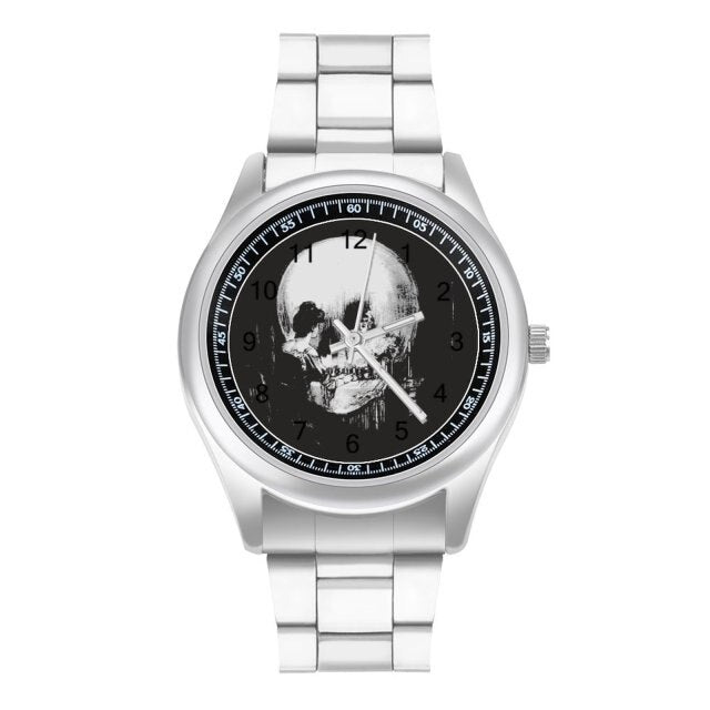 Skull Quartz Watch Good Quality Modern Wrist Watch Stainless Men Fishing Photo Wristwatch