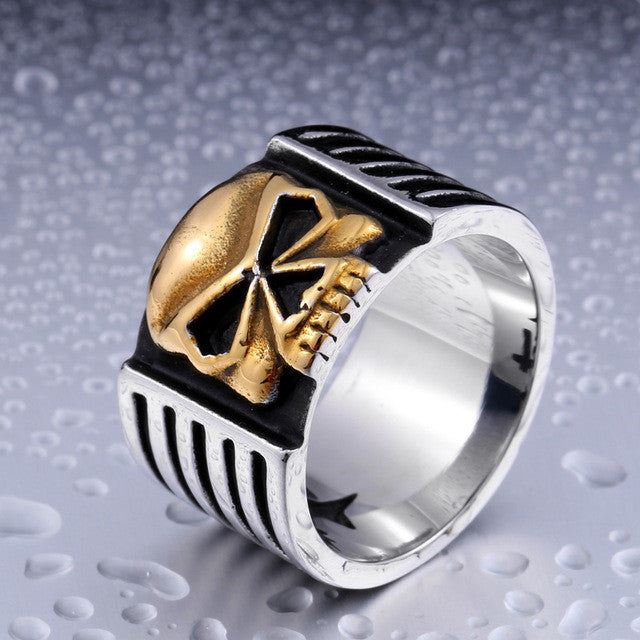 Beier new store 316L Stainless Steel ring high quality fashion biker skull ring personality men jewelry  LLBR8-112R