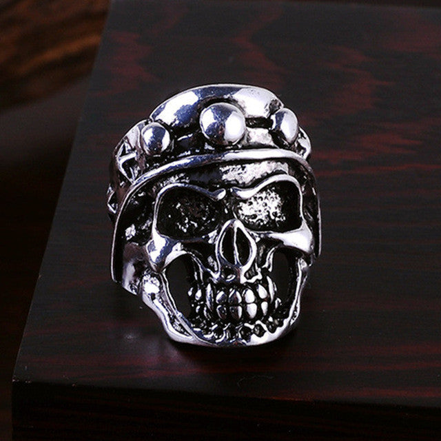 NBSAMENG 2017 Punk Vintage Trend Men's Ring Gothic Men Skull Flower Biker Zinc Alloy Ring Man Fashion Rings Free Shipping sa977