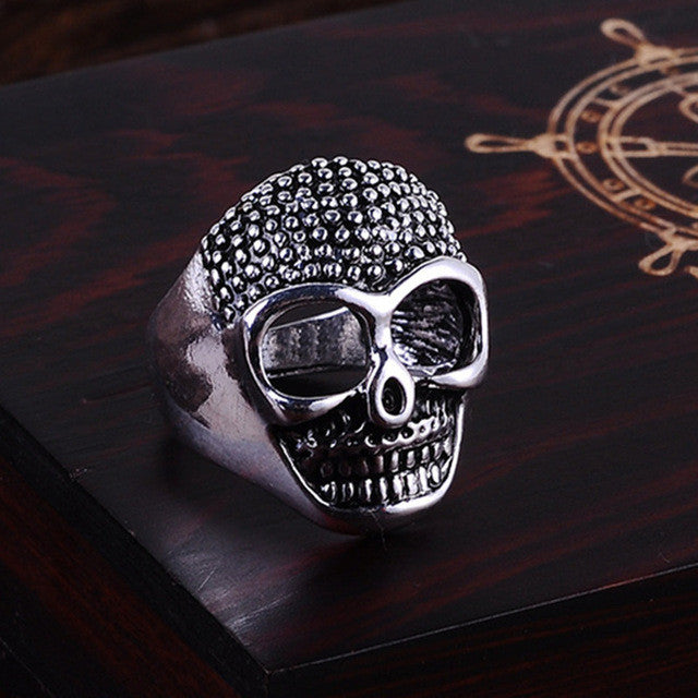 NBSAMENG 2017 Punk Vintage Trend Men's Ring Gothic Men Skull Flower Biker Zinc Alloy Ring Man Fashion Rings Free Shipping sa977